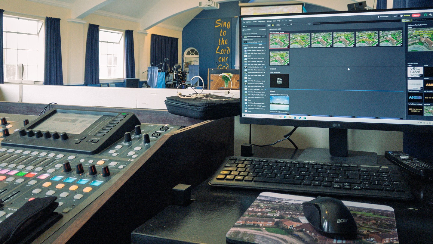 All set up and ready, still time to join us at 10:30 for an interactive service sharing the stories behind well known hymns